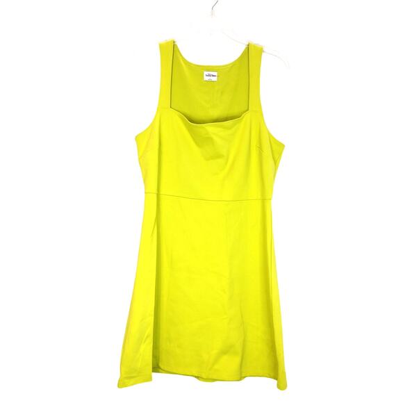 Sunday Best Mini Dress Sleeveless A Line Fit Flare chartreuse Green Womens Large - Picture 1 of 6